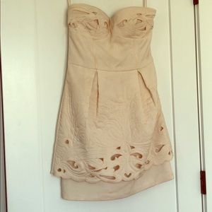 Cream cutout dress